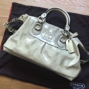 Coach Madison Sabrina Patent Leather Camel 12957